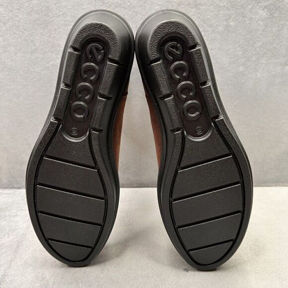 Womens 8-8.5 / EU 39 Ecco Skyler Ankle Boots Brown Nubuck Chelsea Wedge EUC - Picture 7 of 9